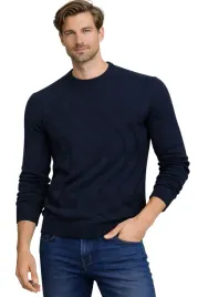 sweter-meski-ws7115-granatowy-welniany-cieply-wygodny-okragly-dekolt