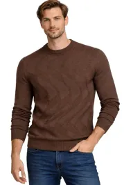 sweter-meski-ws7115-brazowy-welniany-cieply-wygodny-okragly-dekolt