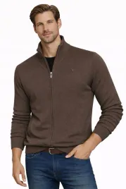 sweter-meski-polgolf-sweter-rozpinany-brazowy-k-bawelniany-klasyczny