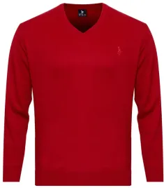 sweter-meski-v-3010-czerwony-id8359-serek-klasyczny-swiateczny-prezent