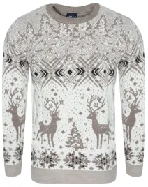 sweter-meski-2310-bezowy-swiateczny-cieply-welniany-prezent-na-swieta