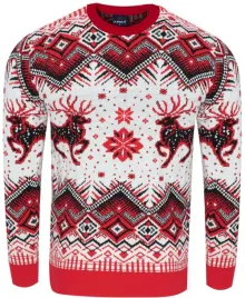 sweter-meski-2116-czerwony-swiateczny-prezent-na-swieta-cieply-klasyczny