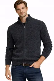 sweter-meski-rozpinany-s8681-ciemnoszary-zamek-bawelniany-polgolf-szenil