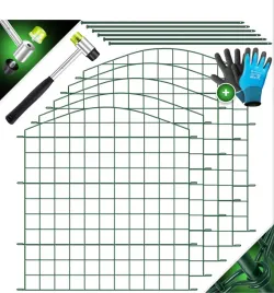 ogrodzenie-stawu-5-metalowych-paneli-ze-slupkami-kesser-350-cm-zielone