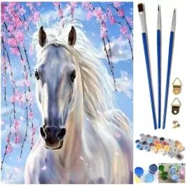 malowanie-po-numerach-obraz-24-kolory-bialy-kon-rumak-40x50-cm