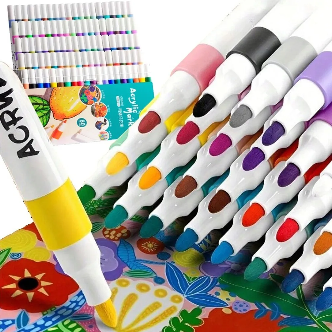 markery-akrylowe-80szt-stan-nowy