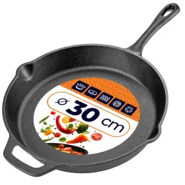 patelnia-zeliwna-duza-30cm-indukcja-gaz-ognisko-grill-talerz-zeliwny-trwala