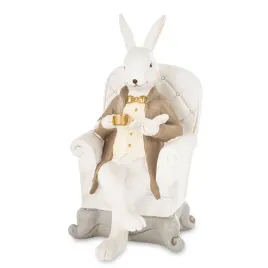 figurka-zajac-w-fotelu-czytajacy-ksiazke-vintage-zlota-kawa-18x95cm