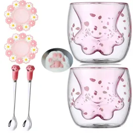 arawat-szklanki-podwojne-kocie-lapki-zestaw-2-kubki-prezent