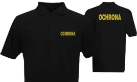 koszulka-polo-ochrona-z-haftem-w-kolorze-zlotym