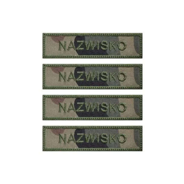 Naszywka Nazwisko Imiennik Wojskowy WZ2010 Patch Mundur RIP-STOP OLIVE 4szt