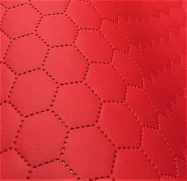 czerwona-ekoskora-soft-pikowana-w-plastry-miodu-tkanina-material-tapicerska