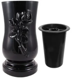 wazon-nagrobny-nagrobkowy-z-roza-czarny-ciezki-wazony-nagrobne-roza-wklad