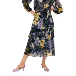 spodnica-damska-mango-floral-czarna-za-kolano-z-falbanami-kwiecista