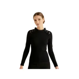 sweter-damska-naf-naf-polina-czarna-ze-stojka-falbanka-z-haftem