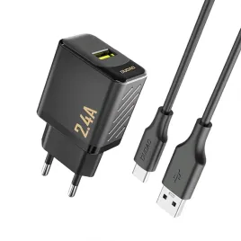 ladowarka-sieciowa-usb-a-z-kablem-usb-a-usb-c-2-4a-gan-czarna-dudao