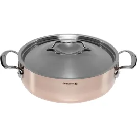 de-buyer-prima-matera-saucepot-copper-steel-low-28cm-induction