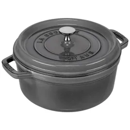 staub-la-cocotte-24cm-okragly-grafitowy-garnek-zeliwny