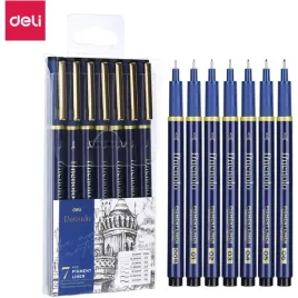 cienkopis-kreslarski-finenolo-7-sztuk-rozne-grubosci-eq909-deli-deli
