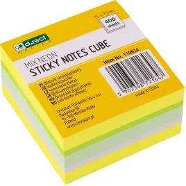 bloczek-samoprzylepny-75x75mm-400k-mix-kolorow-neon-cytrus-d-rect-110624