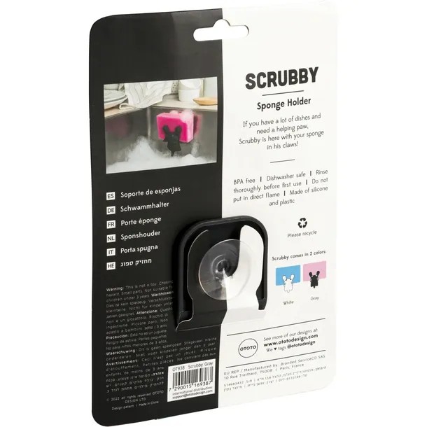 ototo-scrubby-grey-sponge-holder
