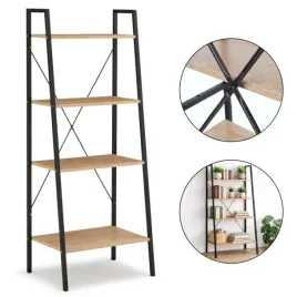 loftowy-wielofunkcyjny-4-poziomowy-regal-czarny-60-x-35-x-147cm-blat-jasn