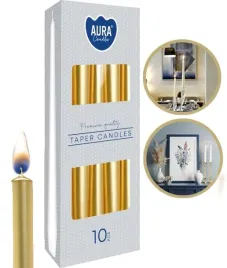 aura-swiece-stolowe-stozkowe-zlote-metalik-7h-10-szt-s30-213-aura