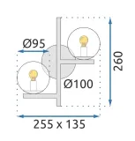 toolight-lampa-app1170-2w-black-white-stan-nowy
