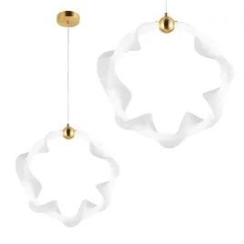 lampa-wiszaca-toolight-biale-faliste-kola-led