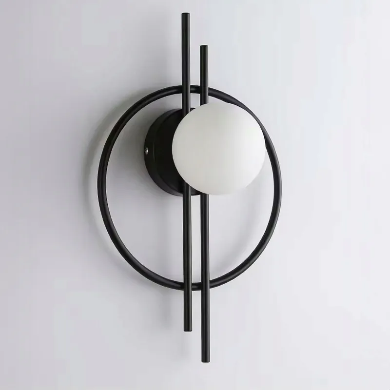 lampa-scienna-kinkiet-czarny-biala-kula-toolight-e27-stan-nowy