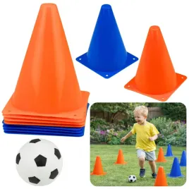 zestaw-pacholki-treningowe-z-pilka-niebieskie-pomaranczowe-8-szt-lean-toys