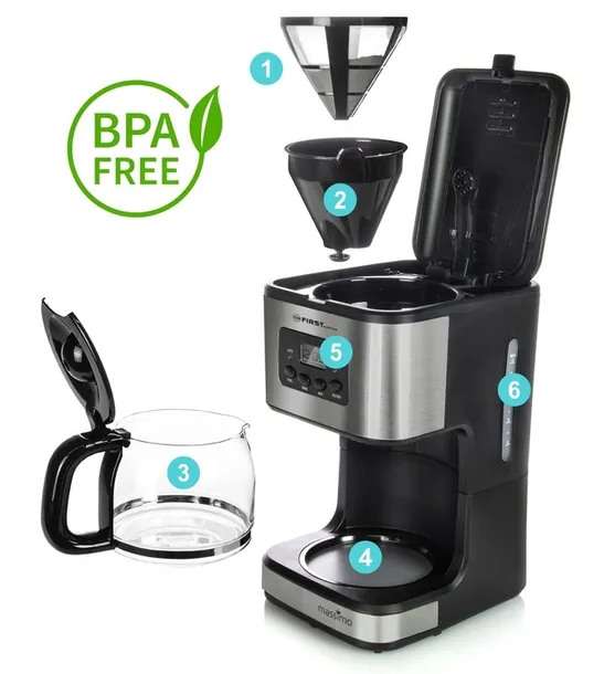 ekspres-do-kawy-przelewowy-programator-first-900w-first-austria-rodzaj-naczynia-na-kawe-dzbanek