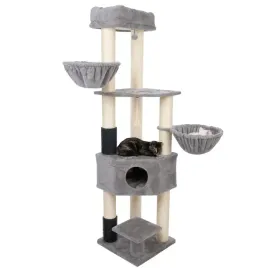 zooplus-basics-drapak-dla-kota-xxl-60x565x196cm-szary-duze-rasy-wielki