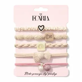 ecarla-zestaw-gumek-frotek-do-wlosow-5szt-bezowe-smile-serce-gum193