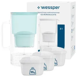 dzbanek-filtrujacy-szklany-wessper-aquamax-3l-4x-filtr-wessper-aquamax
