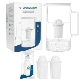 dzbanek-filtrujacy-szklany-wessper-3l-bialy-3x-filtr-aquaclassic-77g