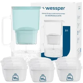 dzbanek-filtrujacy-szklany-wessper-aquamax-3l-10x-filtr-wessper-aquamax