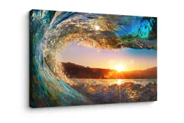 obraz-na-plotnie-canvas-fala-o-zachodzie-slonca-surf-art-80x100