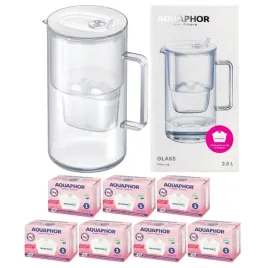 dzbanek-szklany-filtrujacy-do-wody-aquaphor-glass-bialy-7-filtrow-maxfor-mg