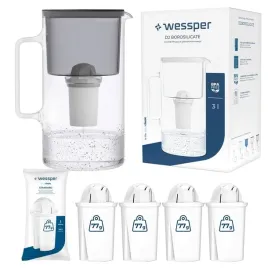 dzbanek-filtrujacy-szklany-wessper-3l-czarny-5x-filtr-aquaclassic