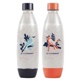 sodastream-butelki-na-wode-fuse-free-birds-czarna-i-koralowa-2x1l