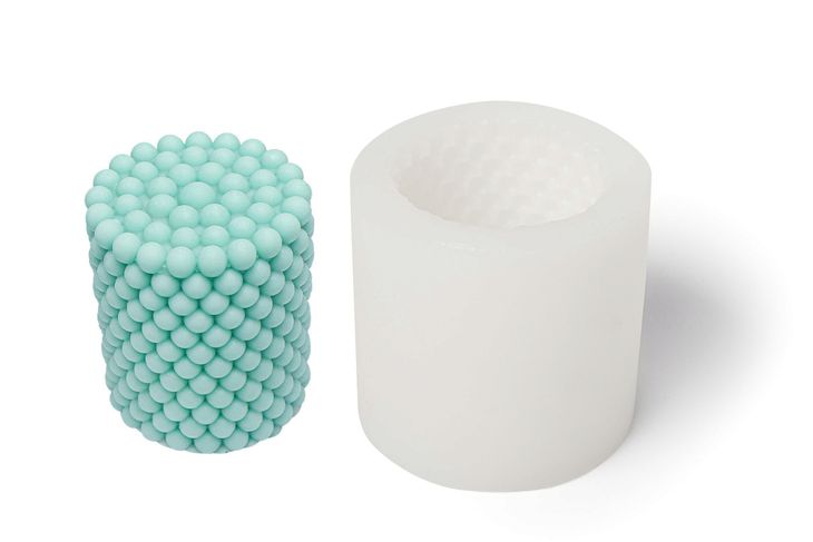 Forma silikonowa do świec foremka stożek z bąbelkami bubble 81x81mm