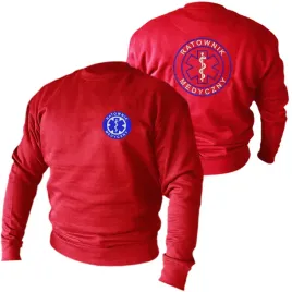 bluza-czerwona-ratownik-medyczny-eskulap-haft