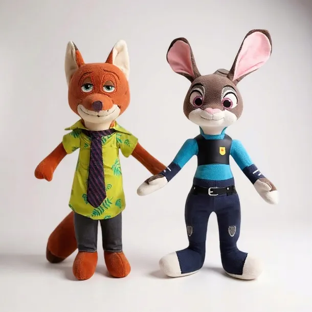 ZESTAW MASKOTEK ZOOTOPIA 60CM MASKOTKA JUDY HOPPS I NICK WILDE ZWIERZOGRÓD