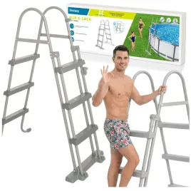 bestway-58330-drabinka-do-basenu-107cm-metalowa-antyposlizgowe-stopnie