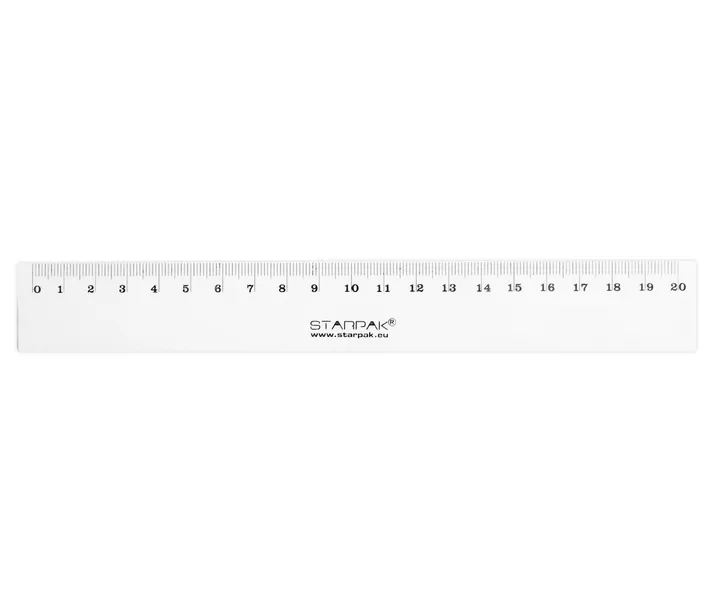 Linijka plastikowa 20 cm Starpak 283238