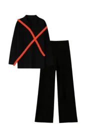 touche-spodni-z-dzianinowym-kolnierzem-czarne-standart