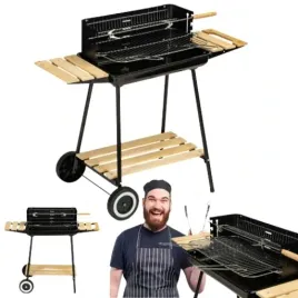 grill-ogrodowy-weglowy-ruszt-duzy-kolka-polki-drewno-przenosny-regulacja
