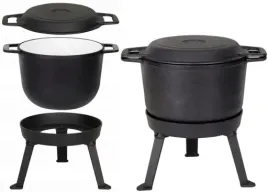 kociolek-mysliwski-8-l-emaliowany-garnek-na-ognisko-patelnia-grill-emalia