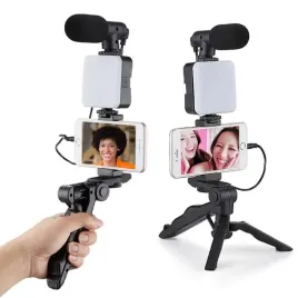 zestaw-mikrofonem-led-statyw-do-selfie-nagrywania-uchwyt-przenosny-z-lampa